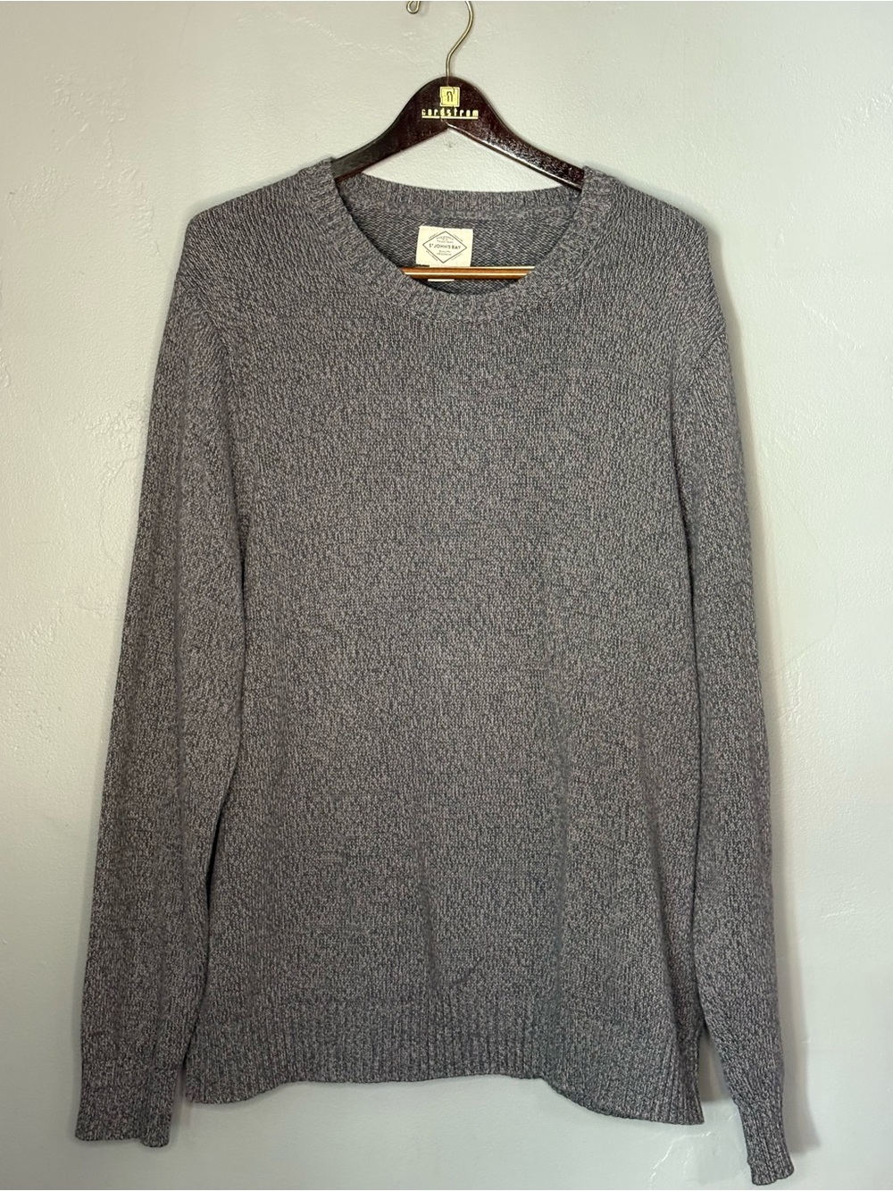 St John’s Bay Gray 100% Cotton Crew Neck sweeter ~ Size XXL
